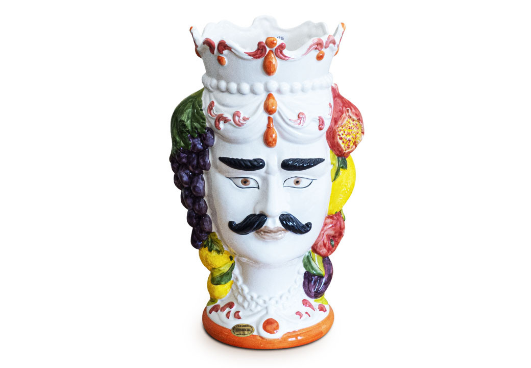 Rei com frutas grande laranja